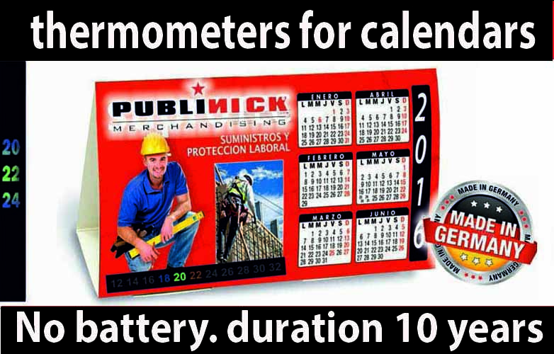 thermometers for calendars