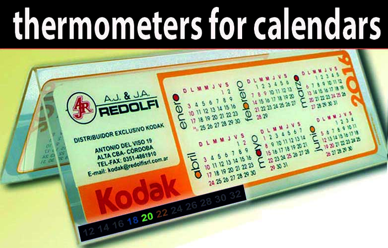 thermometers for calendars